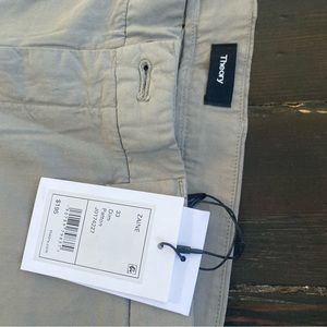 Theory Zaine chino pants in pale tan, size 33, new with tags, never worn